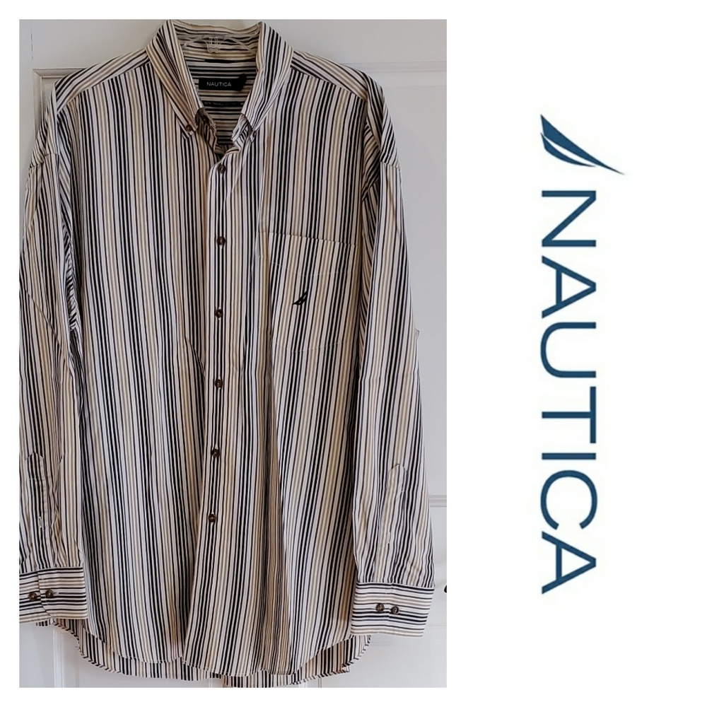 NAUTICA | XL Dress Shirt Button Down Stripes